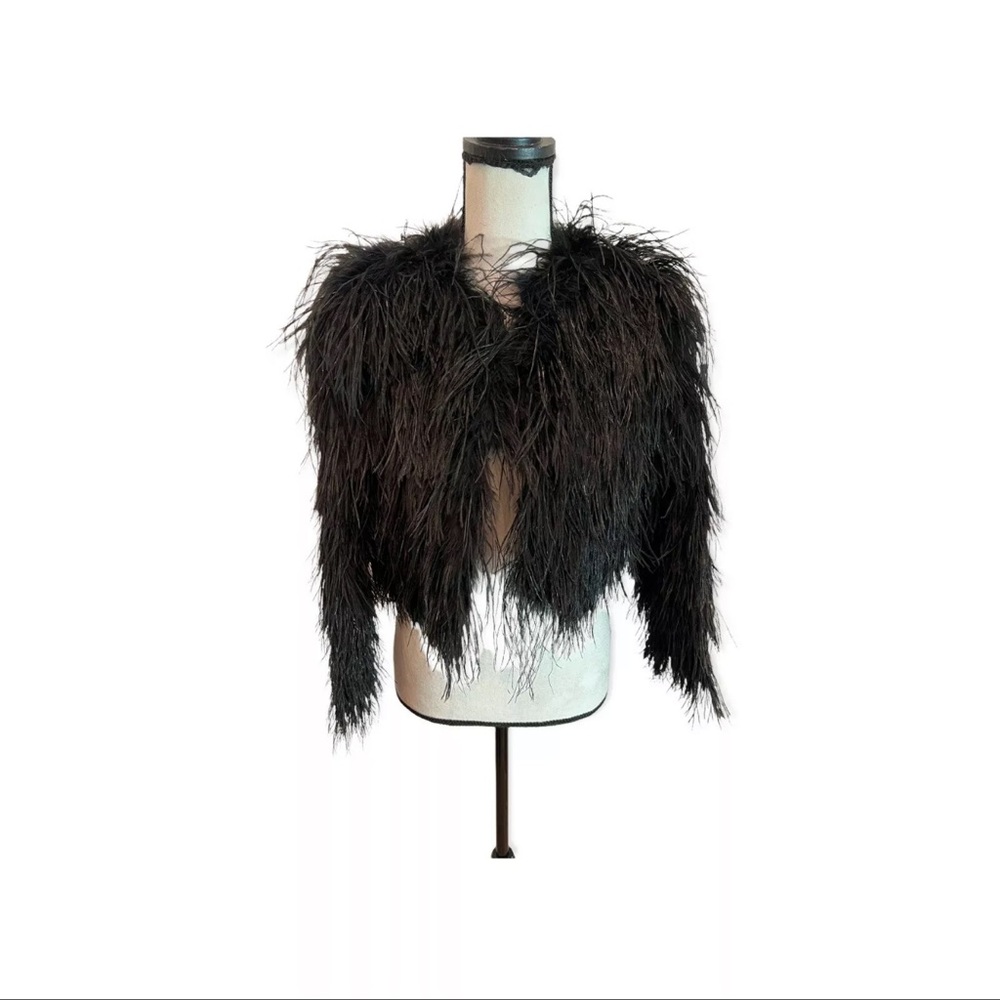 Kesha owned & worn red carpet feather jacket